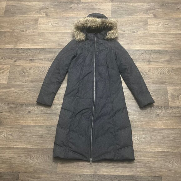 Prana Ronnie Down Jacket Puffer Coat Trench Long Charcoal Gray Size Small - Picture 4 of 11